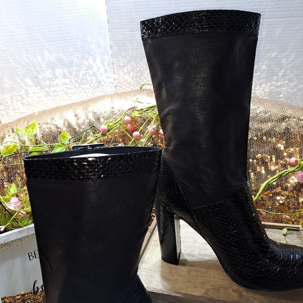 NWOB Rachel Zoe Snake Skin Nappa Leather Boot - Picture 5 of 15